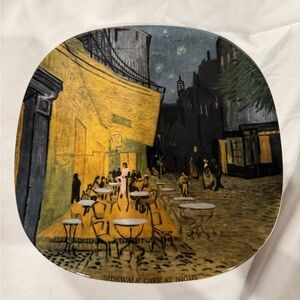1971 Van Gogh World “Sidewalk Cafe at Night” Decorative Plate